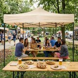 Multi Garden automatski samosklapajući vrtni paviljon 3 &amp;times; 3 m, bež Slike