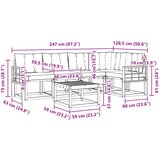  Set vanjskih sofa 6 kom. Prirodna i krem | shoptok.hr