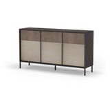 Marckeric Antracitno siva/svetlo rjava nizka komoda 156x86 cm Amalia – | Shoptok.si