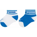 Puma Set 2 parov otroških visokih nogavic Baby Wording Sock 2P 935479 White / Blue 03
