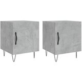 Maison Chic Dvo delni komplet Nočne omarice - Nočne mize betonsko siva 40x40x50 cm inženirski les, (21690268) | Shoptok.si