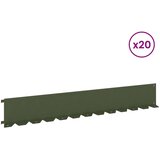  Ograda oko Travnjaka 20 kom. 102 x 15 x 4 cm Čelik - Maslinastozelena 20 15 cm | shoptok.hr