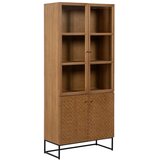 Ixia Vitrina v jesenovem dekorju v naravni barvi 84,5x198 cm – | Shoptok.si