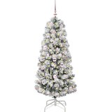  Umjetno božićno drvce s nogom Zelena i bijela 150 cm | Eponuda.com