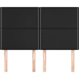  Posteljno vzglavje 4 kosa črn 72x5x78/88 cm umetno usnje, (20736379) | Shoptok.si