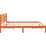  Konstrukcija postelje z vzglavjem Voskast rjav 180 x 200 cm, (5000126886) | Shoptok.si