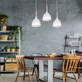  Luster na sajli NOAK WOOD 3xE27/15W/230V bela/buk | Eponuda.com