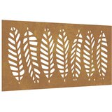 vidaXL Vrtna stenska dekoracija 105x55 cm corten jeklo listje | Shoptok.si