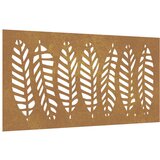 vidaXL Vrtni zidni ukras 105 x 55 cm od čelika COR-TEN s uzorkom lišća | shoptok.hr