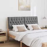  Tapecirani uzglavlje Tamno siva 135 cm Čvrsto borovo drvo | shoptok.hr