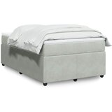 Box spring krevet s madracem svjetlosivi 120x200 cm baršunasti | shoptok.hr