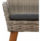  Vrtna stolica s jastukom 2 pcs Crna 62,5 x 55 x 82 cm poliratan | shoptok.hr