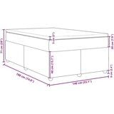  Krevet s oprugama i madracem crni 140 x 190 cm od tkanine | shoptok.hr