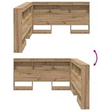  Skladišno uzglavlje Umjetnički hrast 140 cm Konstruirano drvo | shoptok.hr