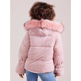Yups Velour puffer jacket short pink | shoptok.hr