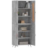  Visoka komoda siva betona 69,5x34x180 cm od konstruiranog drva | shoptok.hr