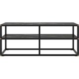 vidaXL TV ormarić crni s crnim mramornim staklom 100 x 40 x 40 cm | shoptok.hr