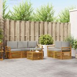  Set vanjskih sofa 6 kom. Prirodna i svjetlosiva | shoptok.hr