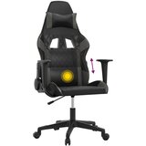  Masažna igraća stolica crno-siva od umjetne kože | shoptok.hr