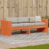 vidaXL Vrtni kavč trosed voščeno rjav 189x60x62 cm trdna borovina Cene