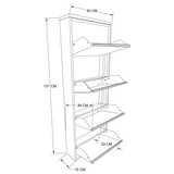 Hanah home Ormar za cipele Marino 4 Anthracite | ePonuda.com