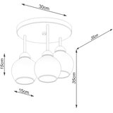 Sollux SL.1140 - Luster na stalku ALINO 3xE27/60W/230V crna | Eponuda.com