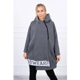 Kesi marka niezdefiniowana Insulated sweatshirt with a zipper graphite | Shoptok.si