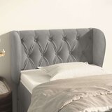  Vzglavje z ušesi svetlo sivo 83x23x78/88 cm žamet, (20952514) | Shoptok.si