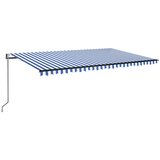 Tenda na automatsko uvlačenje 500 x 350 cm plavo-bijela | shoptok.hr