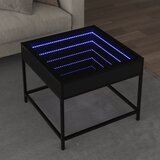 Furnova Klubska mizica z neskončnimi LED lučkami črna 50x50x41 cm, (21912914) | Shoptok.si