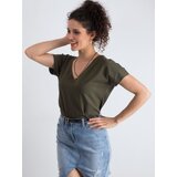 BASIC Feel Good T-shirt-RV-TS-4832.40P-khaki | Shoptok.si