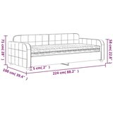 vidaXL Dnevna postelja z vzmetnico črna 90x200 cm žamet | Shoptok.si