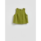 Reserved Lanena bluza - svjetlomaslinasto | shoptok.hr