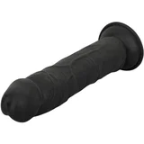 realistični dildo - 17,5 cm (črn)