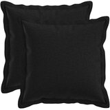  Presvlaka za jastuk 2 pcs HOUTEN Crna 30 x 30 cm Umjetni lan - Crna 30 x 30 cm 2 | shoptok.hr