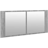 vidaXL led kupaonski ormarić s ogledalom siva boja hrasta 100x12x45 cm | shoptok.hr