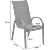 Gardenson VRTNA GARNITURA AMALFI aluminij rjava, barve grafita, siva | Shoptok.si