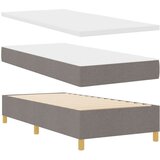  Postelja s škatlo za vzmet z matračem in klopjo taupe 90x200 cm tkanina, (22082999) | Shoptok.si