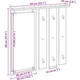  Vješalica za kapute na zidu Staro drvo 84 x 10 x 80 cm | shoptok.hr