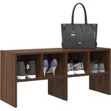 vidaXL Regal za čevlje zložljiva rjavi hrast 89,5x30x40 cm | Shoptok.si