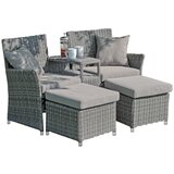 Garden Pleasure Siva vrtna garnitura iz umetnega ratana za 2 osebi Calgary - | Shoptok.si