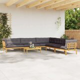  6 Komad Jedinične vrtne Pallet sofe Čvrsto drvo akacije | shoptok.hr