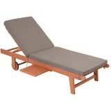 Garden Pleasure Leseni vrtni ležalnik v sivo-naravni barvi San Diego - | Shoptok.si