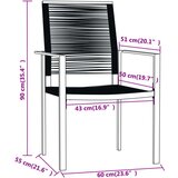  Vrtna jedilna garnitura 3-delna črna, (20673309) | Shoptok.si