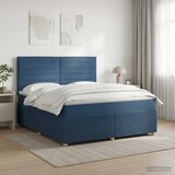  Boxspring krevet s madracem Plava 160 x 200 cm Tkanina Cijene