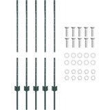  Stup za ogradu 5 pcs Zelena 140 cm Čelik | shoptok.hr