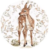 Dekornik Dječja zidna naljepnica Deer in a Circle ø 150 cm | shoptok.hr