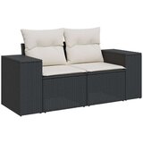  4-dijelni set vrtnih sofa od poliratana s jastucima crni | shoptok.hr