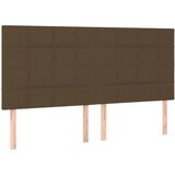 Maison Chic Posteljno vzglavje - Vzglavna omarica 4 kosa temno rjav 90x5x78/88 cm blago, (22077051) Cene