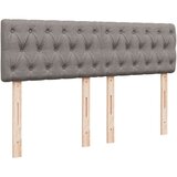 vidaXL Box spring postelja z vzmetnico taupe 140x190 cm blago | Shoptok.si